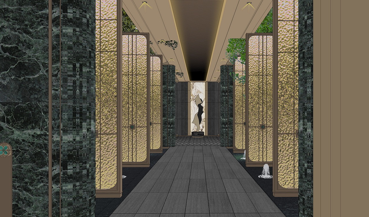 成都中交锦江颂示范区景观SU模型下载