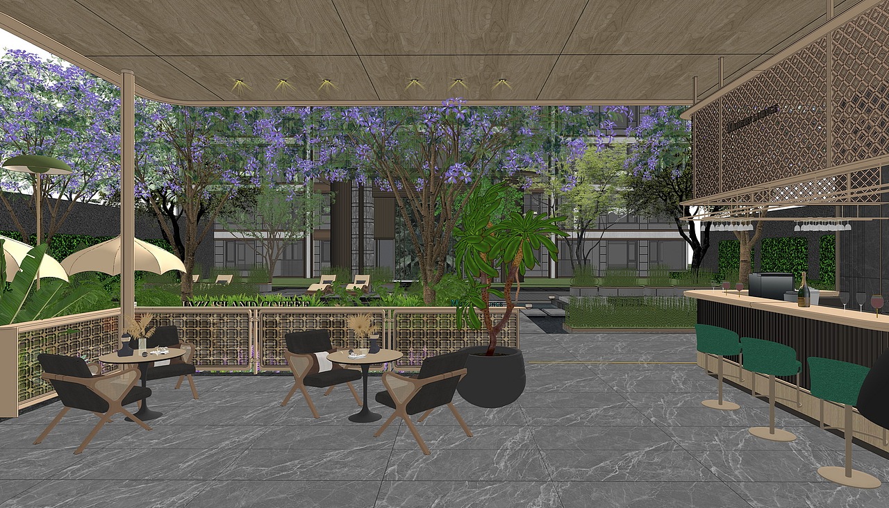 成都中交锦江颂示范区景观SU模型下载