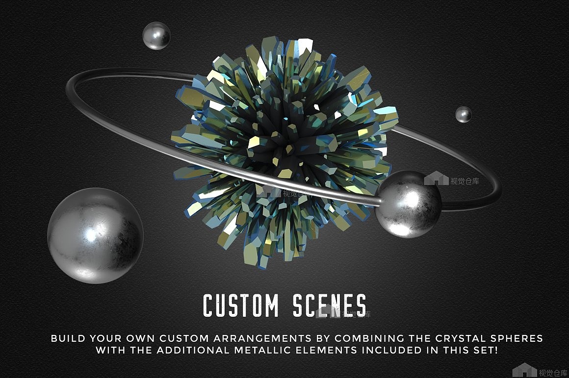 28个水晶球元素PNG设计素材 Crystal Spheres