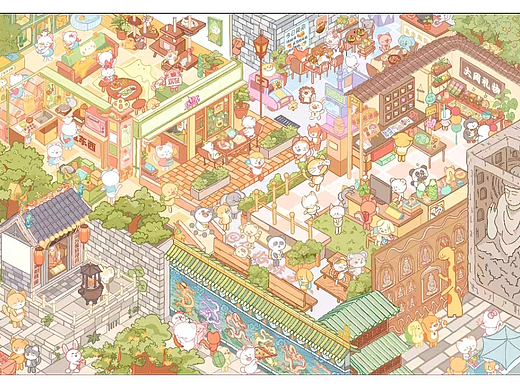 屋檐下的猫-文创拼图设计