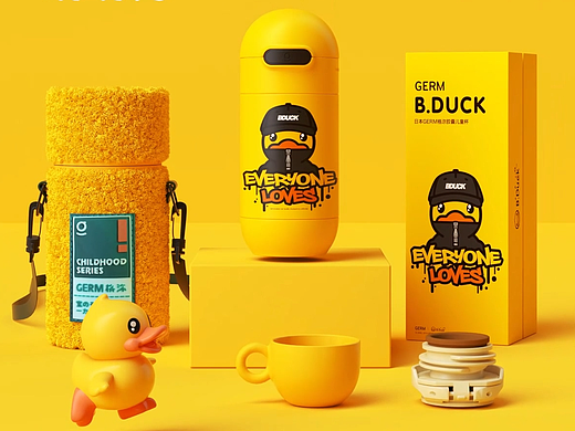 GERMx小黄鸭联名：儿童保温杯