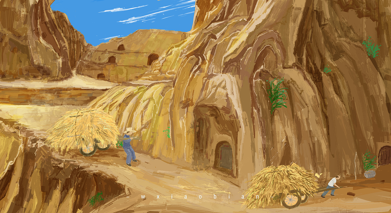 山路太窄,只能人力用两轮车往家里拉