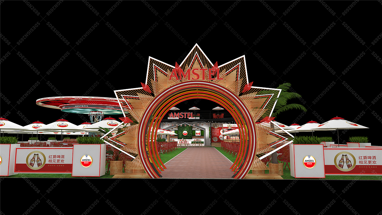 啤酒花园,红爵啤酒大棚,啤酒节门头