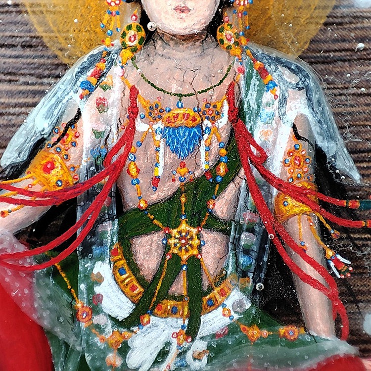 琉璃画珐琅玻璃立体手绘水月观音吊坠（图ZMzczMjIzOTY4） - 其他手工艺 - 站酷设计师凡尼亨原创素材 - 站酷ZCOOL