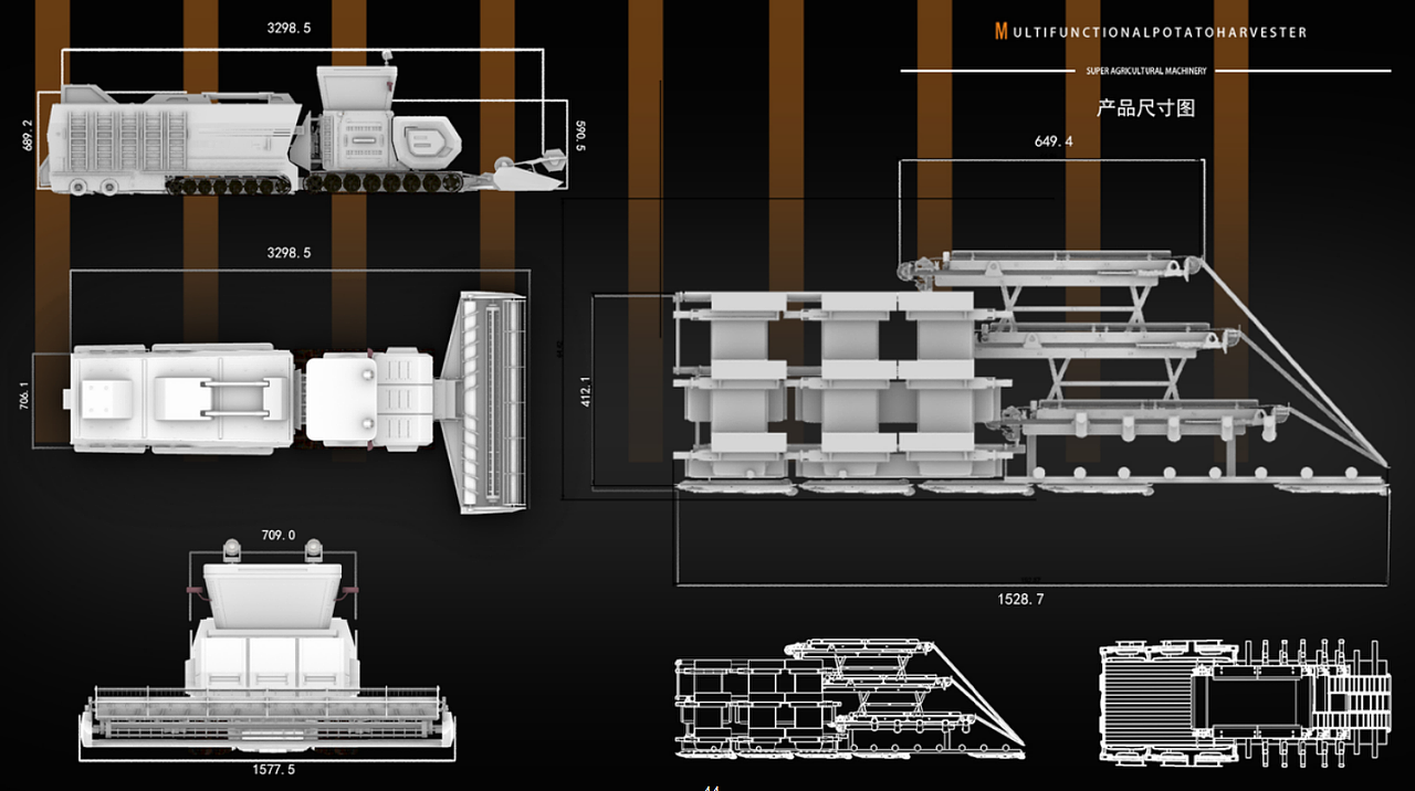 多功能土豆收割机方案一（图ZMzczMjI1MjY0） - 工业用品/机械 - 站酷设计师ideological原创素材 - 站酷ZCOOL