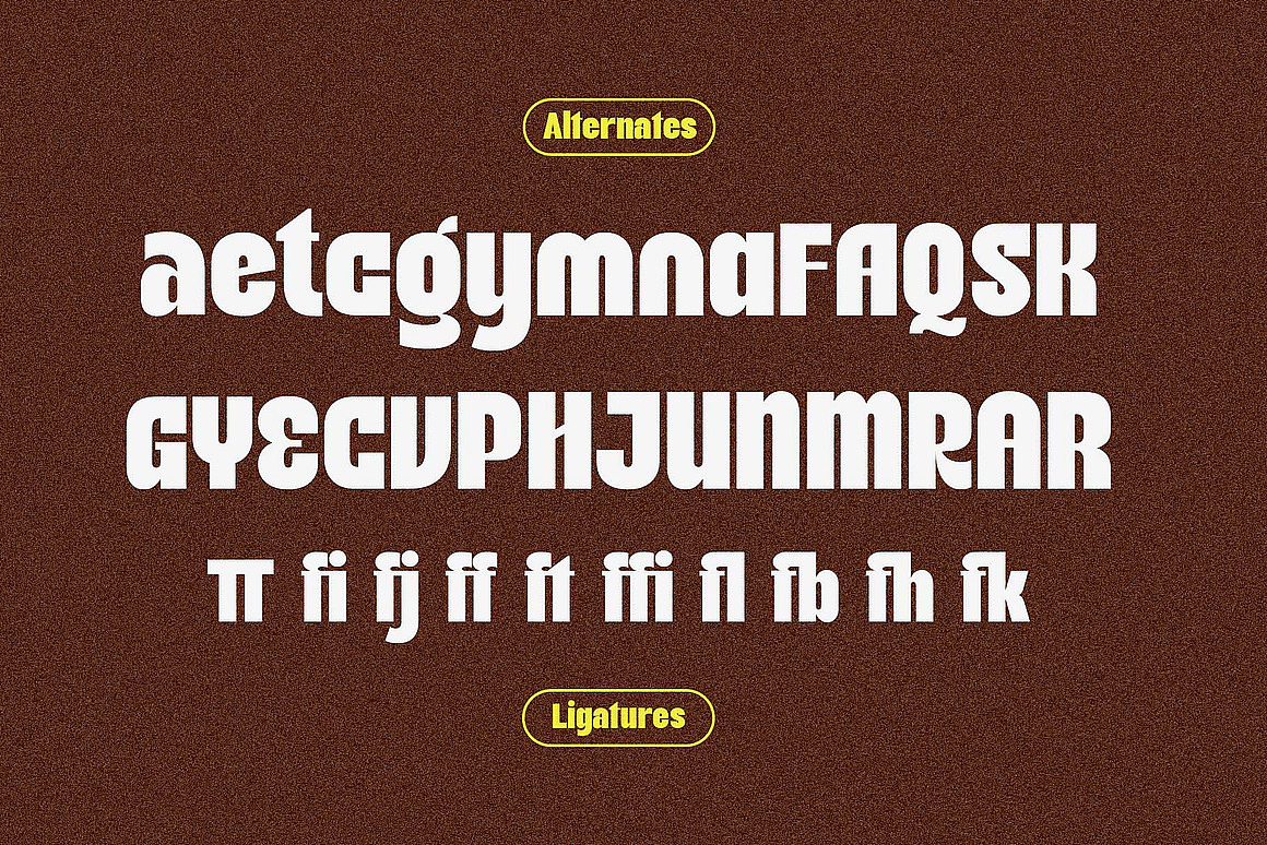 复古浓缩粗体字时尚广告海报封面标题无衬线英文字体
