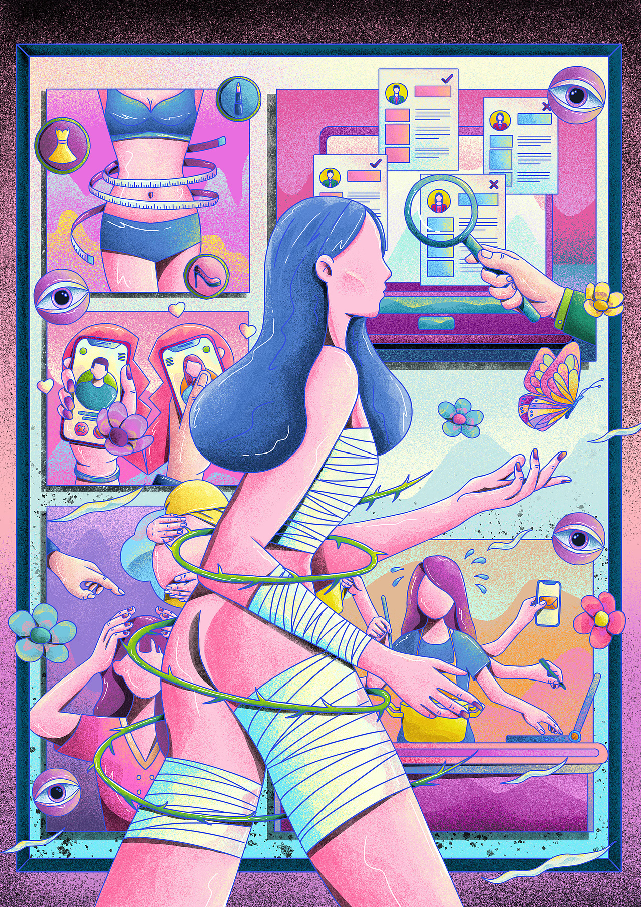 2024上半年插畫總結（圖ZMzczMjQ1NjAw） - 商業(yè)插畫 - 站酷設計師柒白_原創(chuàng)素材 - 站酷ZCOOL