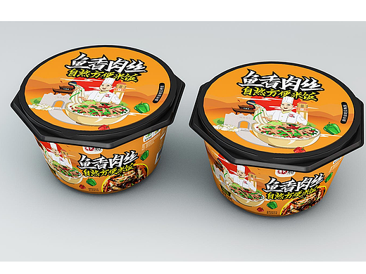 鱼香肉丝包装设计丨自热米饭包装设计，方便米饭包装