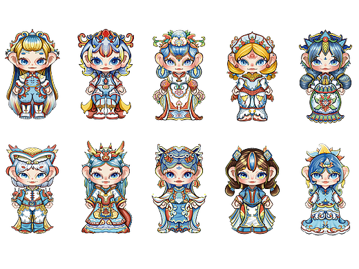 #2024青春答卷# 《cloisonne》（个人主页-ZNjkwNzYxMjA=） - IP形象 - 站酷设计师数字艺术产业学院原创素材 - 站酷ZCOOL