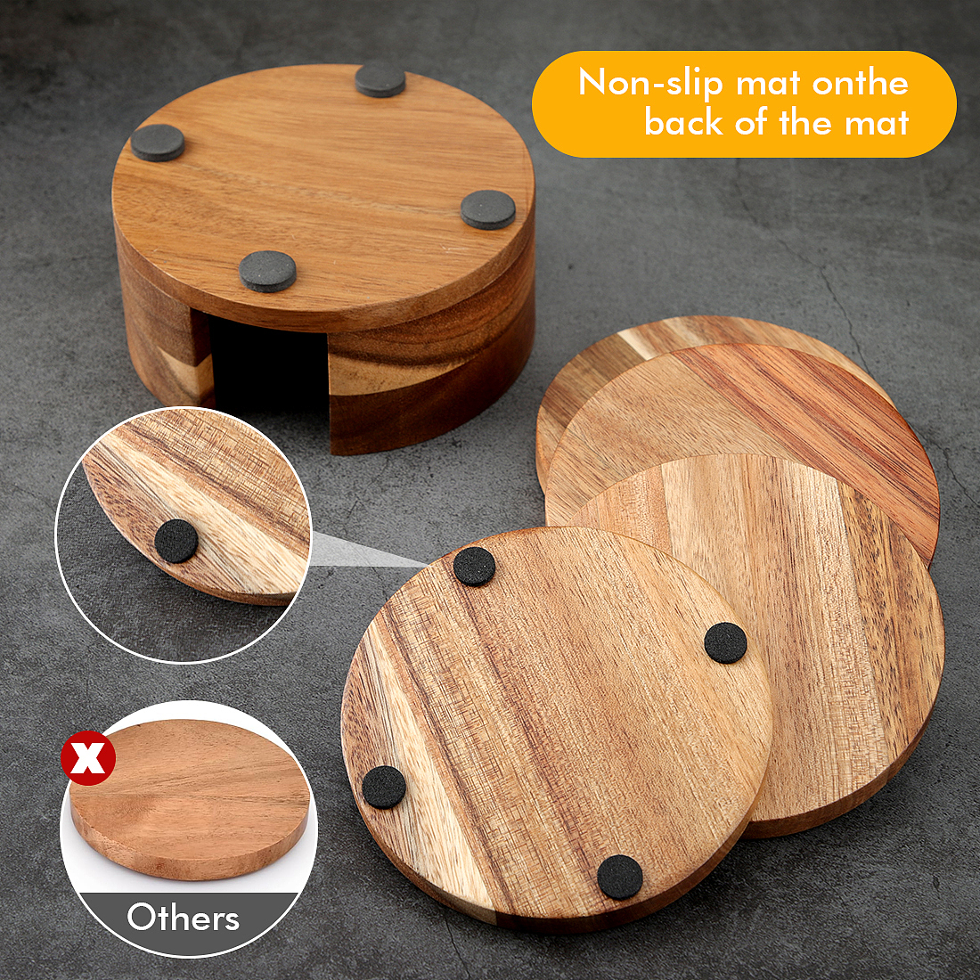 木杯垫拍摄-亚马逊