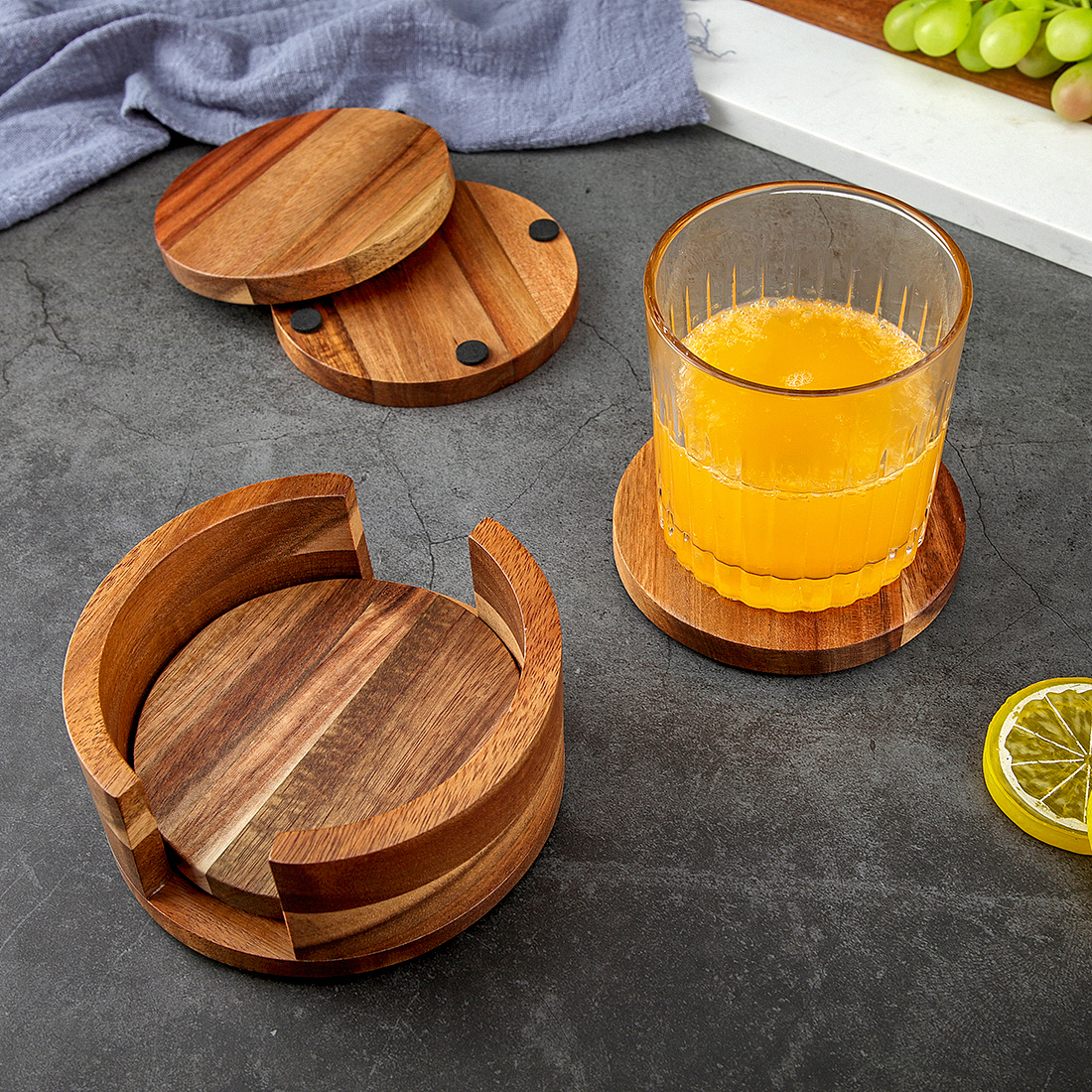 木杯垫拍摄-亚马逊