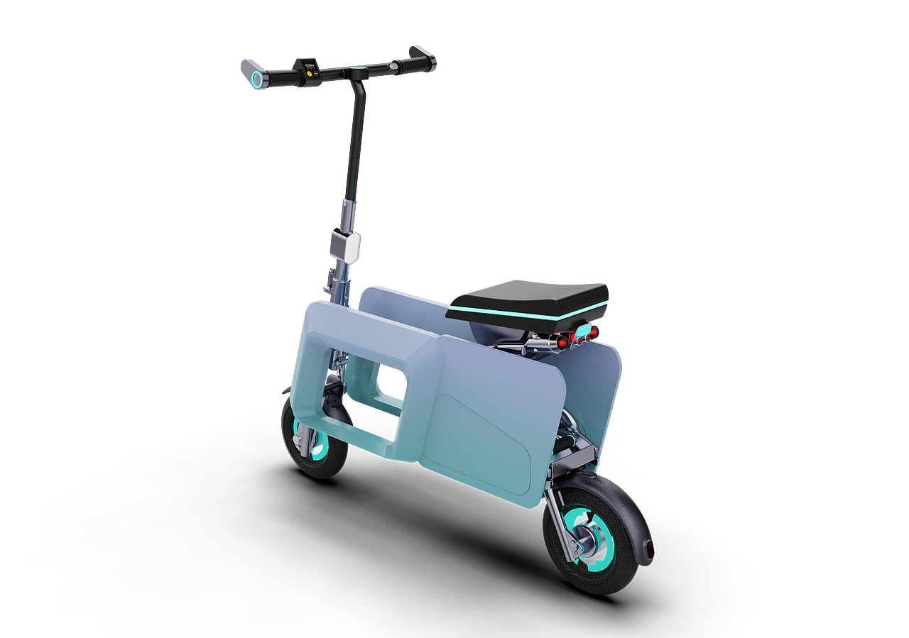 极简可折叠电瓶车设计