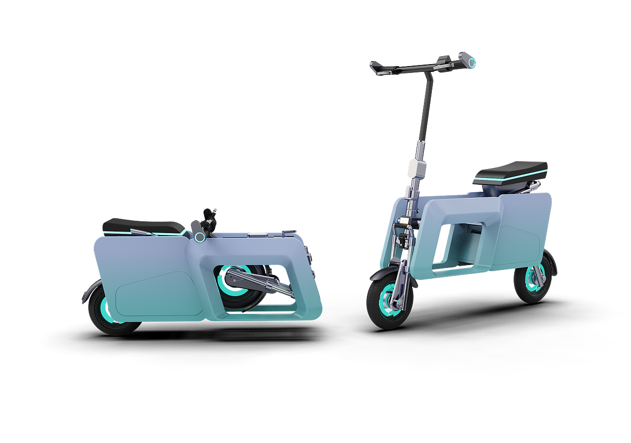 极简可折叠电瓶车设计