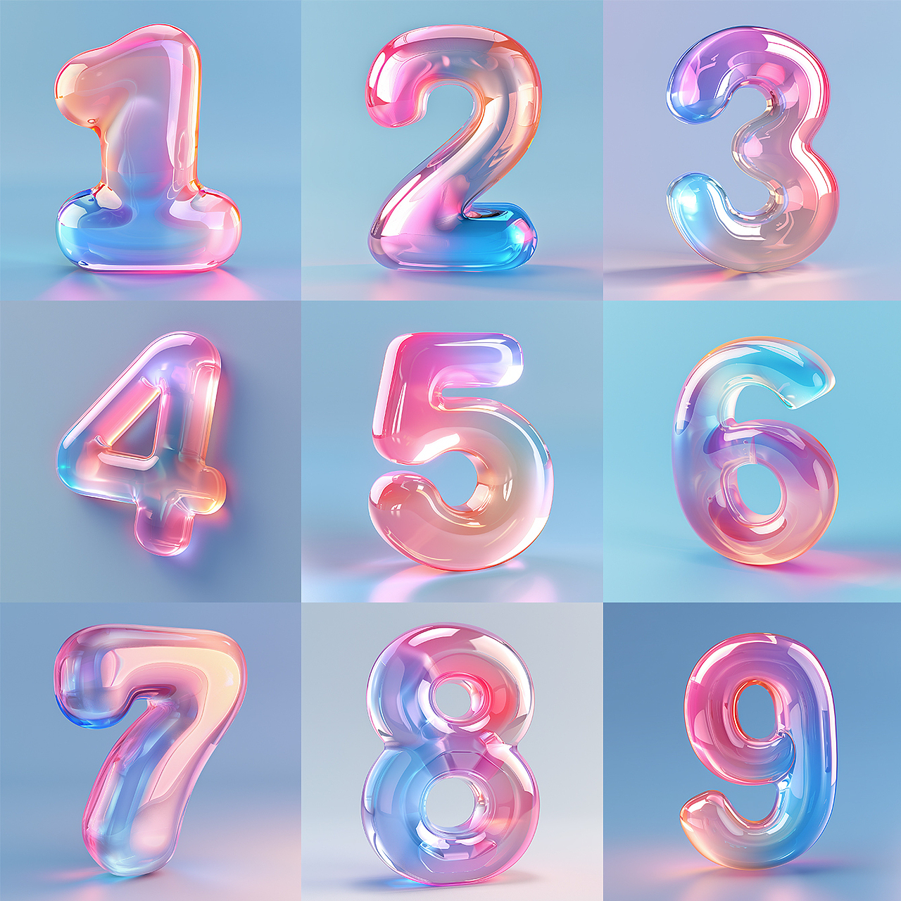 夏日里的清凉 | 幻彩果冻贴纸 dui～dui～～（图ZMzczMjY1ODQw） - AI作品 - 站酷设计师爱笨豆原创素材 - 站酷ZCOOL