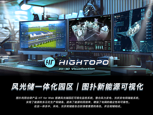 风光储一体化园区 | 图扑新能源可视化