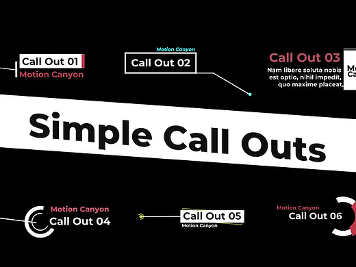 PR模板|简洁创意动画标注标题介绍广告促销活动视频