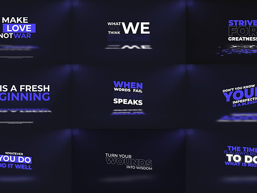 PR模板|时尚多彩设计霓虹灯排版标题包展示视频动画