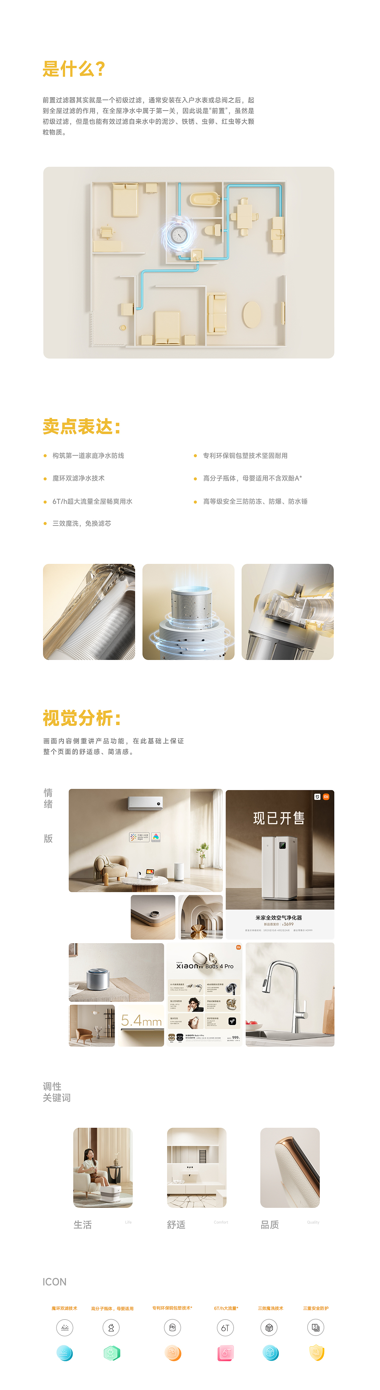 单品视觉全案 | 米家前置过滤器视觉设计