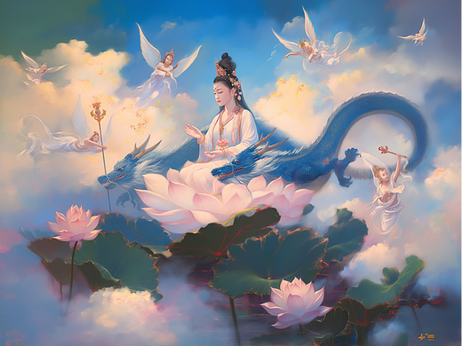 观音菩萨与龙王