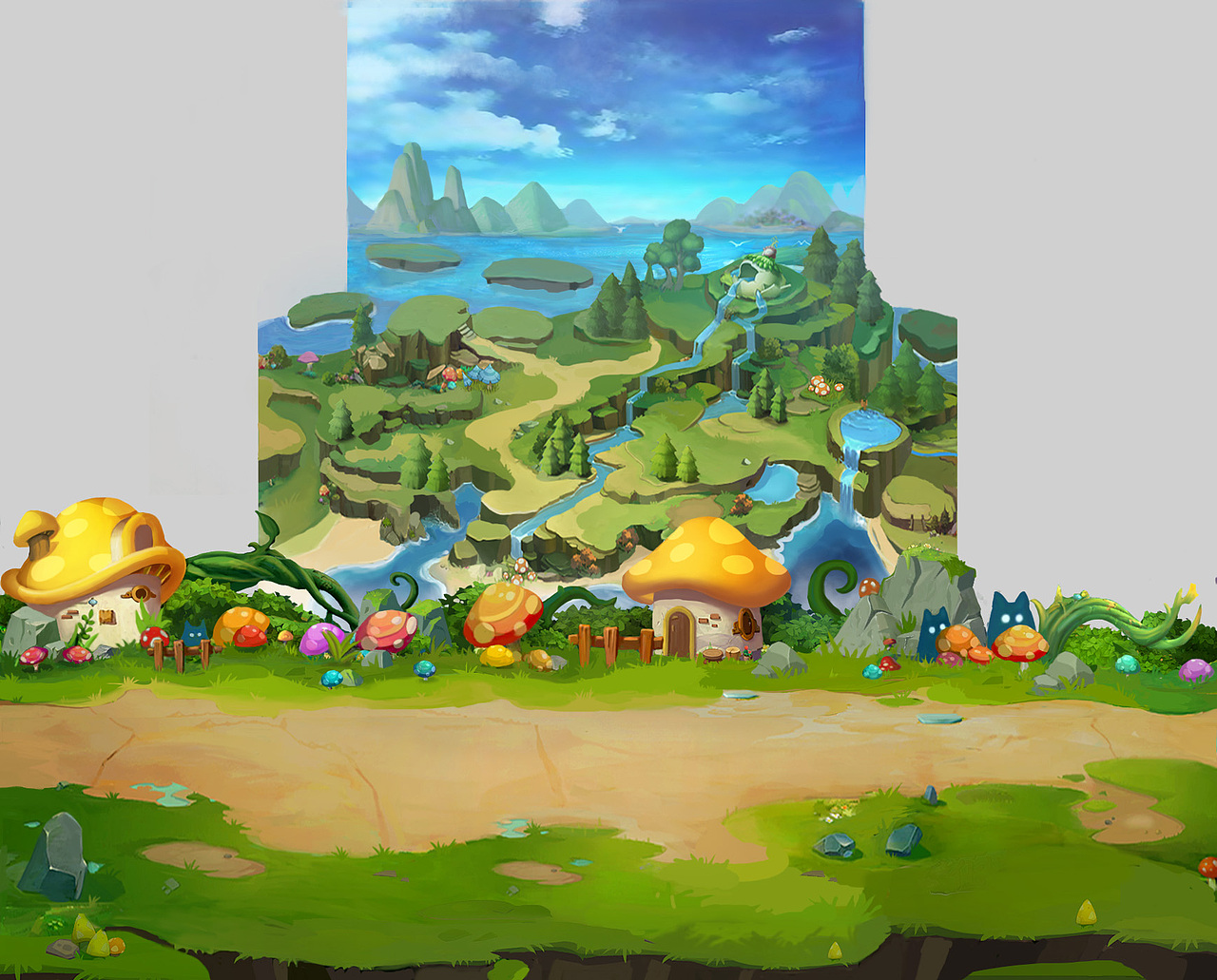 Q版场景（图ZMzczMzI3MTMy） - 游戏原画 - 站酷设计师什么不吃饭嗨原创素材 - 站酷ZCOOL