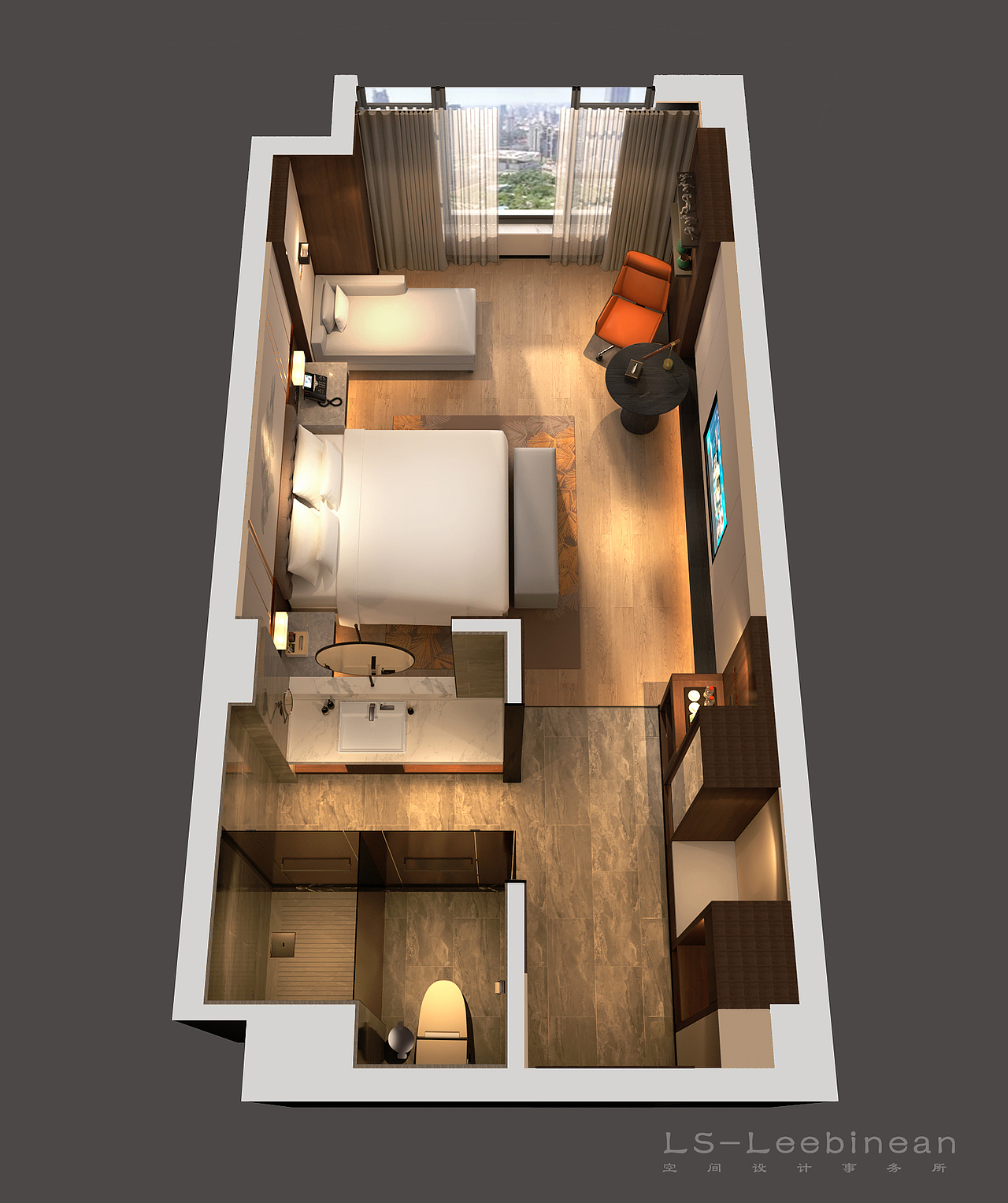 酒店大床房设计（图ZMzczMzQ0MzYw） - 商业空间设计 - 站酷设计师LS空间设计事务所原创素材 - 站酷ZCOOL