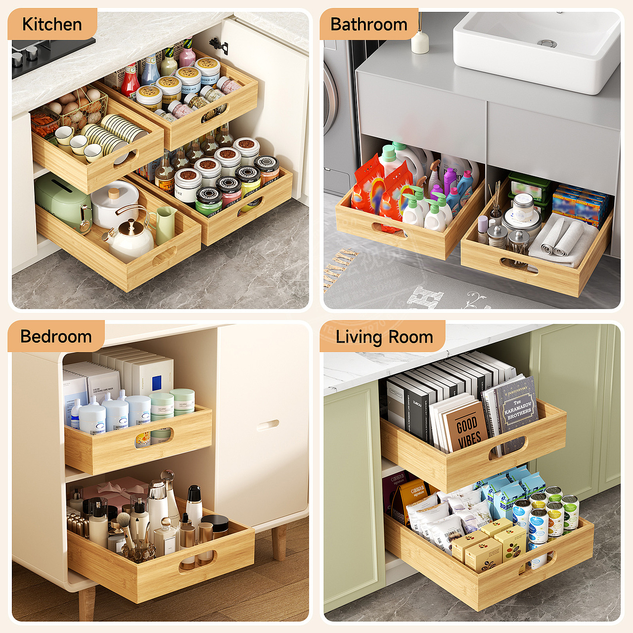 亚马逊竹子木制抽屉收纳盒建模渲染主图A+详情页设计（图ZMzczMzYyNjUy） - 电商 - 站酷设计师广州万物文化原创素材 - 站酷ZCOOL