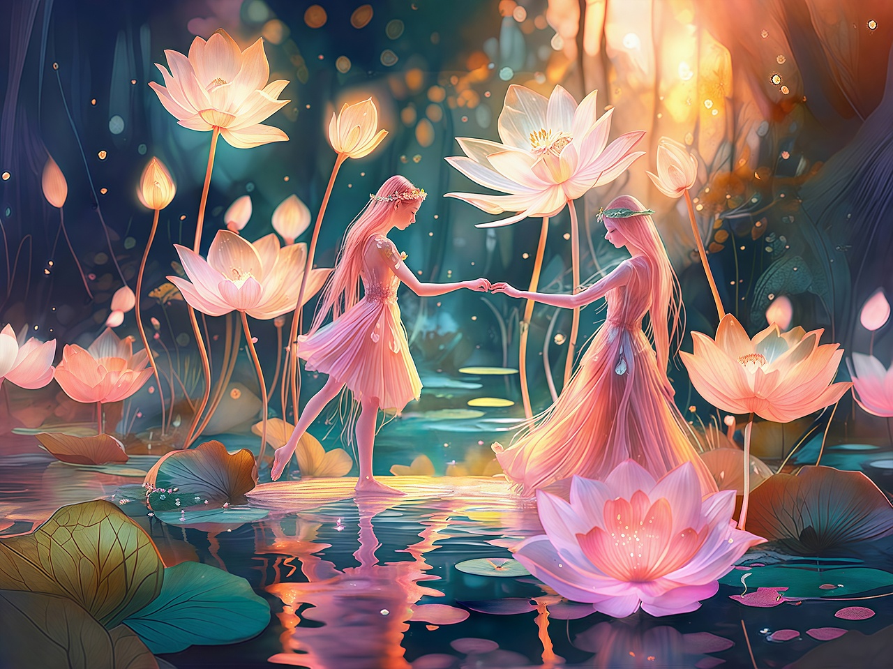 童年的幻想世界—幻彩莲花（图ZMzczMzczMTA0） - AI作品 - 站酷设计师锦夕Drawing原创素材 - 站酷ZCOOL