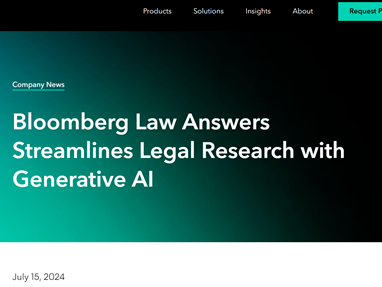 彭博发布Bloomberg Law Answers，专用于简化法律文件_AIGC开放社区-站酷ZCOOL