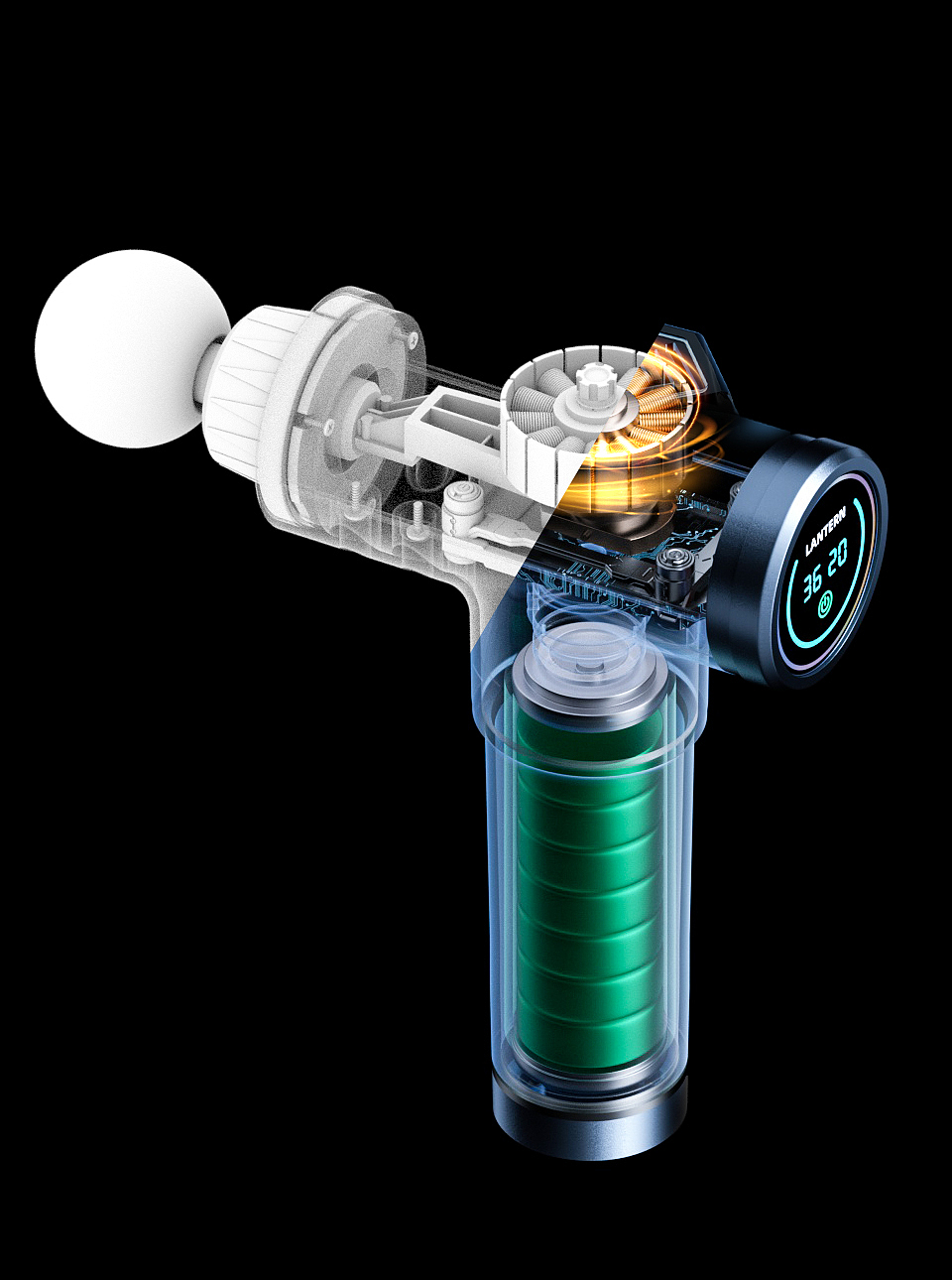 OC渲染练习-筋膜枪