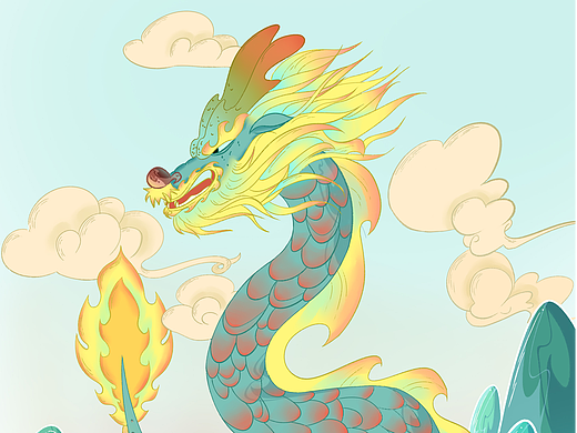 滕王阁国潮插画