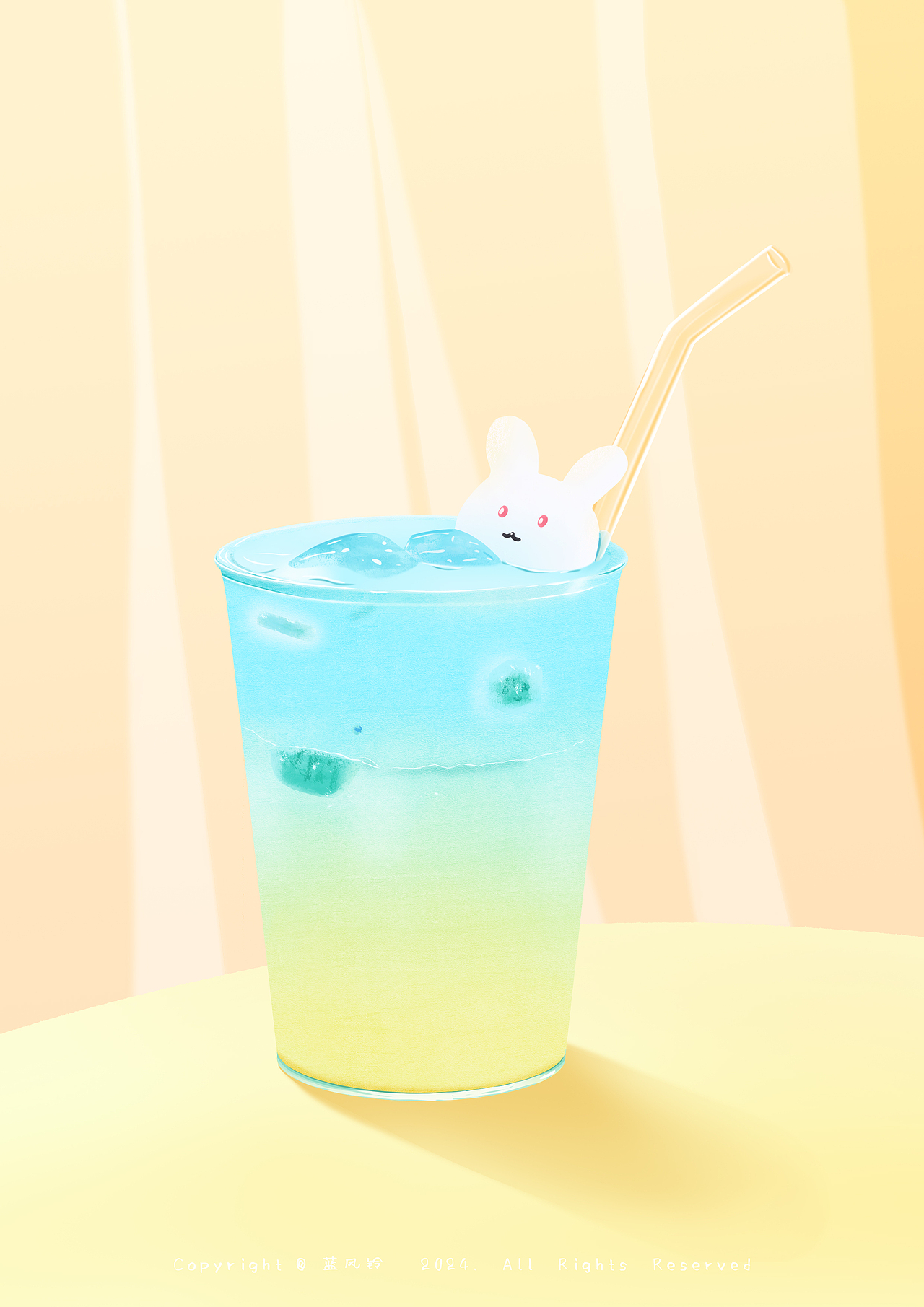 夏日饮品插画系列（图ZMzczMzk3NTYw） - 创作习作 - 站酷设计师夕月ya原创素材 - 站酷ZCOOL