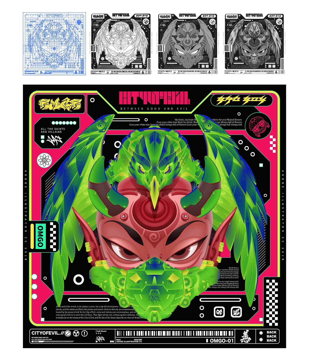 OMGO-CITYOFEVIL IP机械篇(图ZMzczNDE1MzA0) - 新锐潮流插画 - 站酷设计师LAU丶一乂刂原创素材 - 站酷ZCOOL