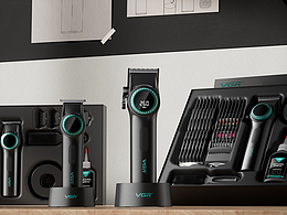 VGR电动理发器套装（2024年红点奖得奖作品）三维动画