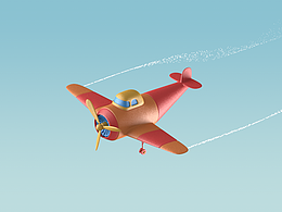 李翔C4D練習(xí)-玩具飛機