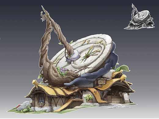 艺数绘学员场景设计作品|《钟表店》