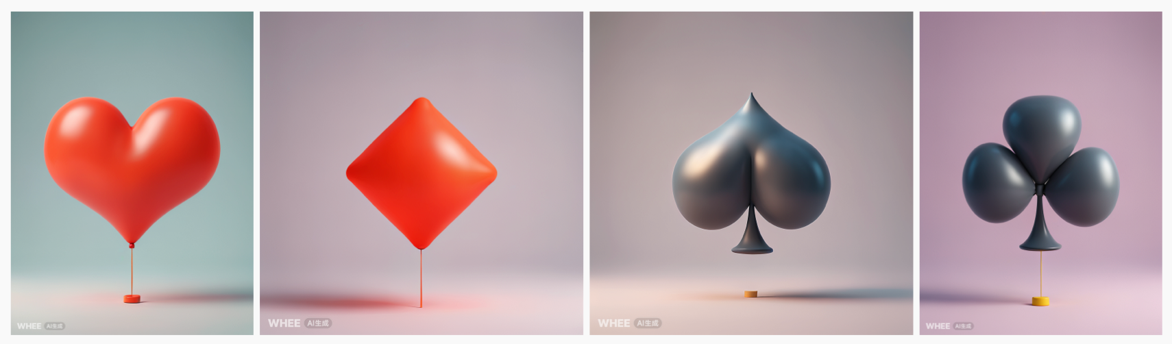 如何用AIGC制作超逼真卡通气球扑克