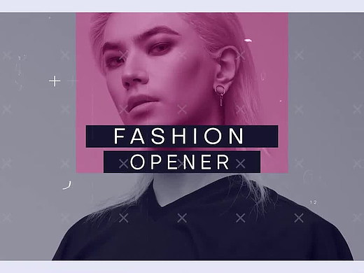 PR模板|高级设计动态文本动画时尚模特场景品牌宣传