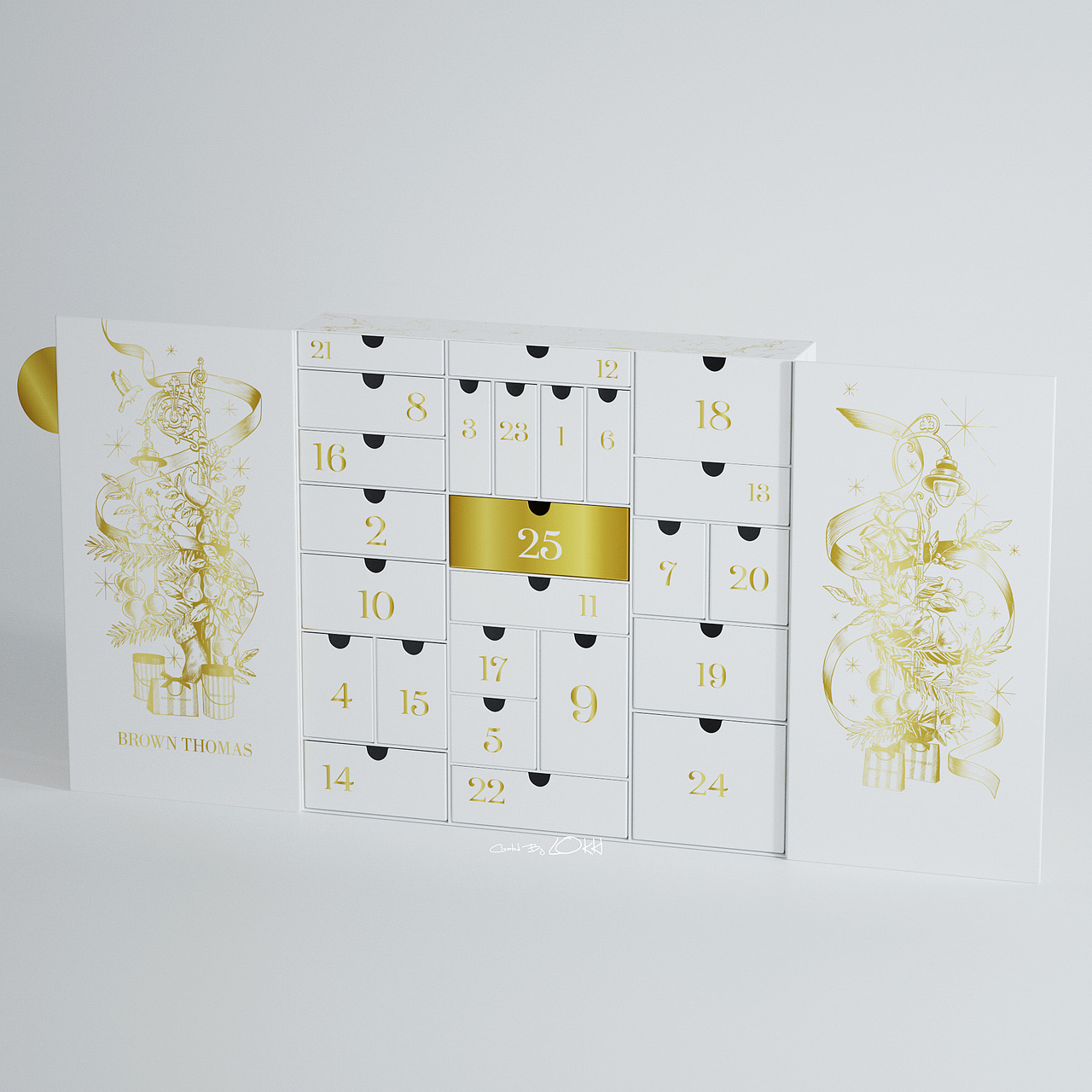 Brown Thomas-倒數(shù)日歷盒（圖ZMzczNDU2NTIw） - 包裝 - 站酷設(shè)計(jì)師Lokki1999原創(chuàng)素材 - 站酷ZCOOL