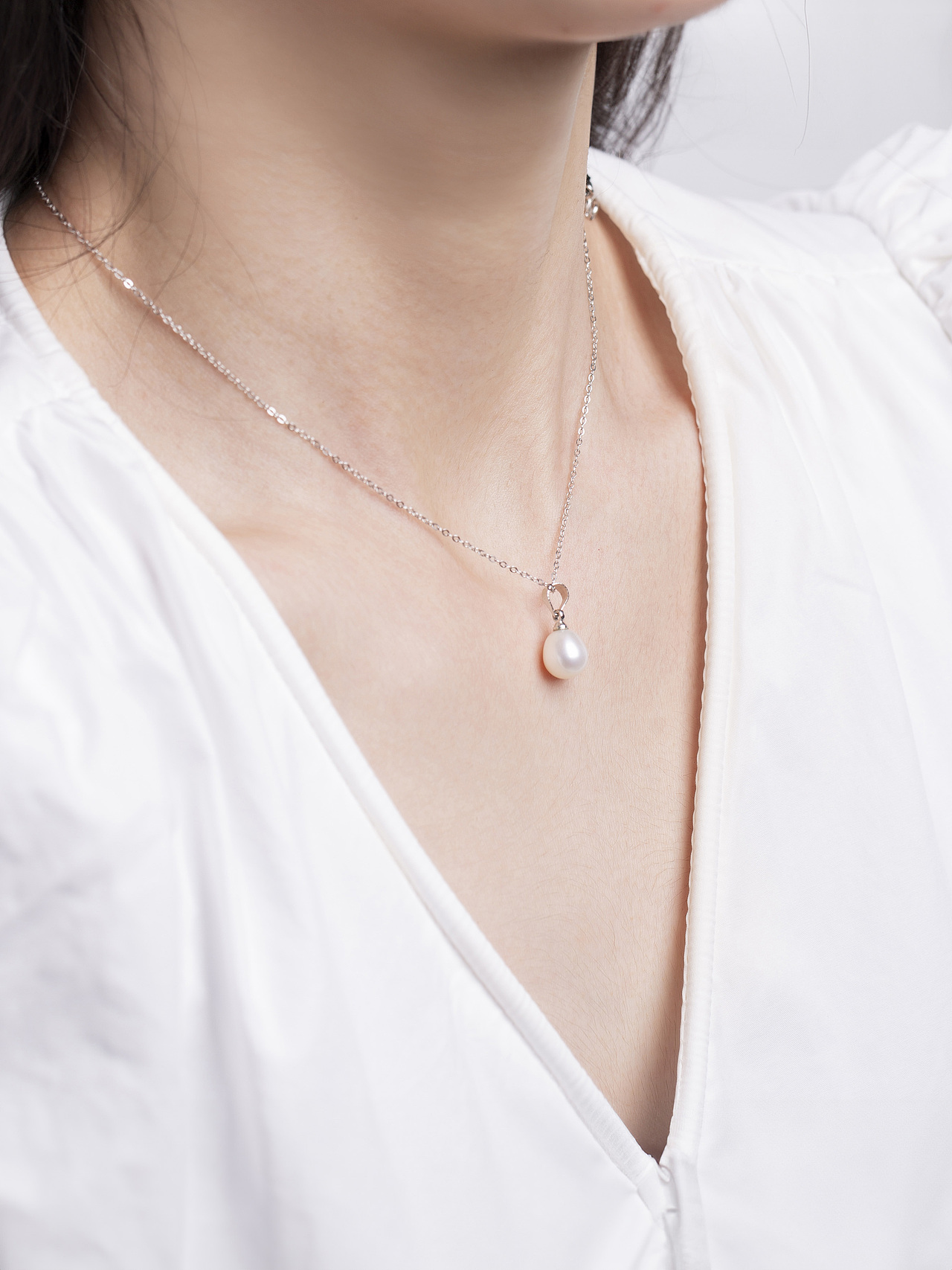 有间|中国黄金珍尚银淡水珍珠经典简约款百搭项链（图ZMzczNDU3MzU2） - 产品摄影 - 站酷设计师有间图片社原创素材 - 站酷ZCOOL