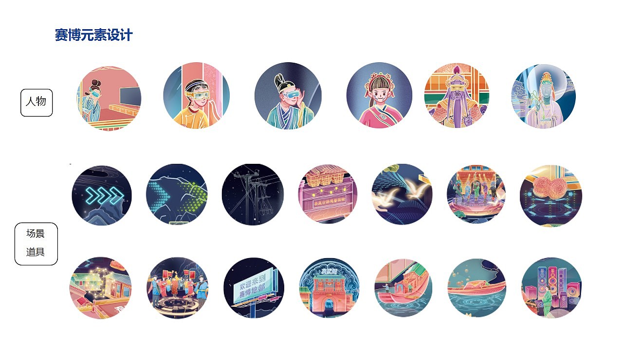 赛博*国潮插画|地都村百景图（图ZMzczNDYxNDgw） - 海报 - 站酷设计师期是原创素材 - 站酷ZCOOL