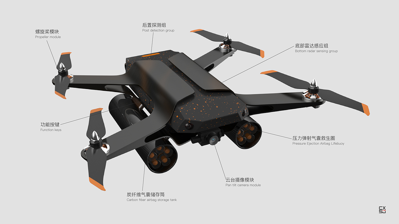 近地水域救援无人机（图ZMzczNDcyMTI4） - 工业用品/机械 - 站酷设计师CHANGXIDesign原创素材 - 站酷ZCOOL