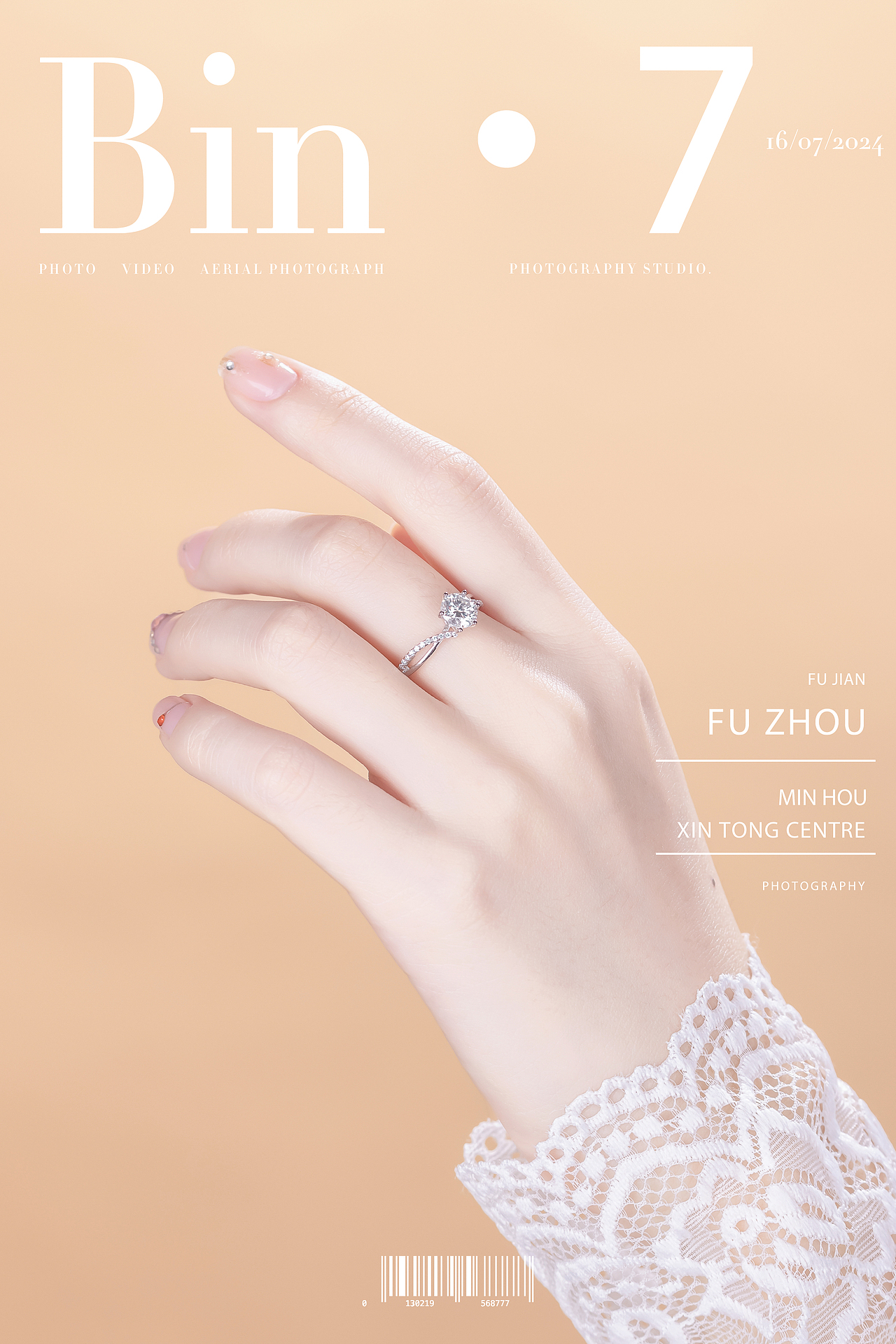 Bin x 7 丨电商饰品 莫桑钻 耳钉戒指项链场景模特图