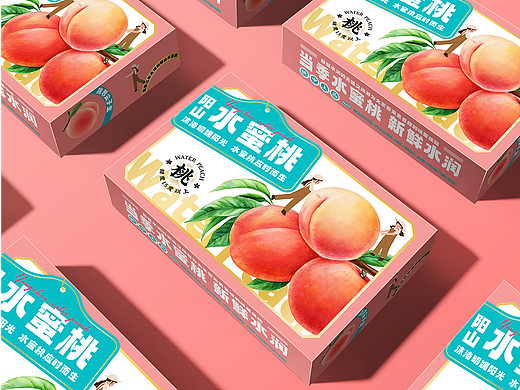 阳山水蜜桃包装设计