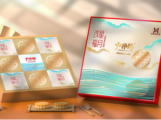 巨灵设计｜卢师傅新中式风格中秋系列月饼礼盒