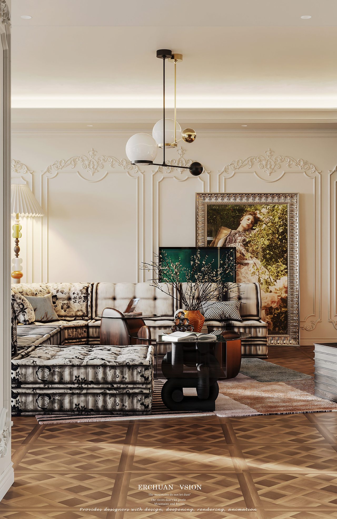 而川视觉 |美式中古别墅 — 领略岁月沉淀的魅力空间（图ZMzczNTAyNTY0） - 家装设计 - 站酷设计师而川视觉原创素材 - 站酷ZCOOL