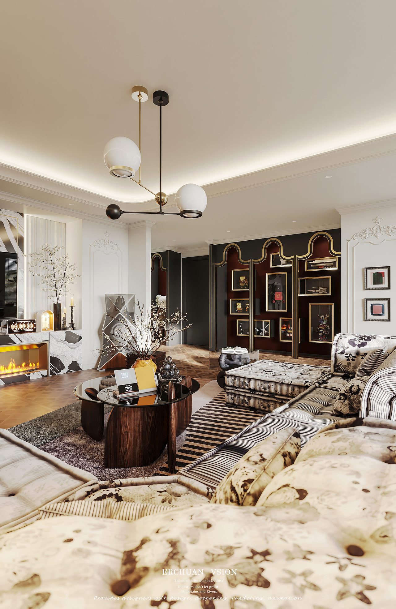 而川视觉 |美式中古别墅 — 领略岁月沉淀的魅力空间（图ZMzczNTAyNTc2） - 家装设计 - 站酷设计师而川视觉原创素材 - 站酷ZCOOL