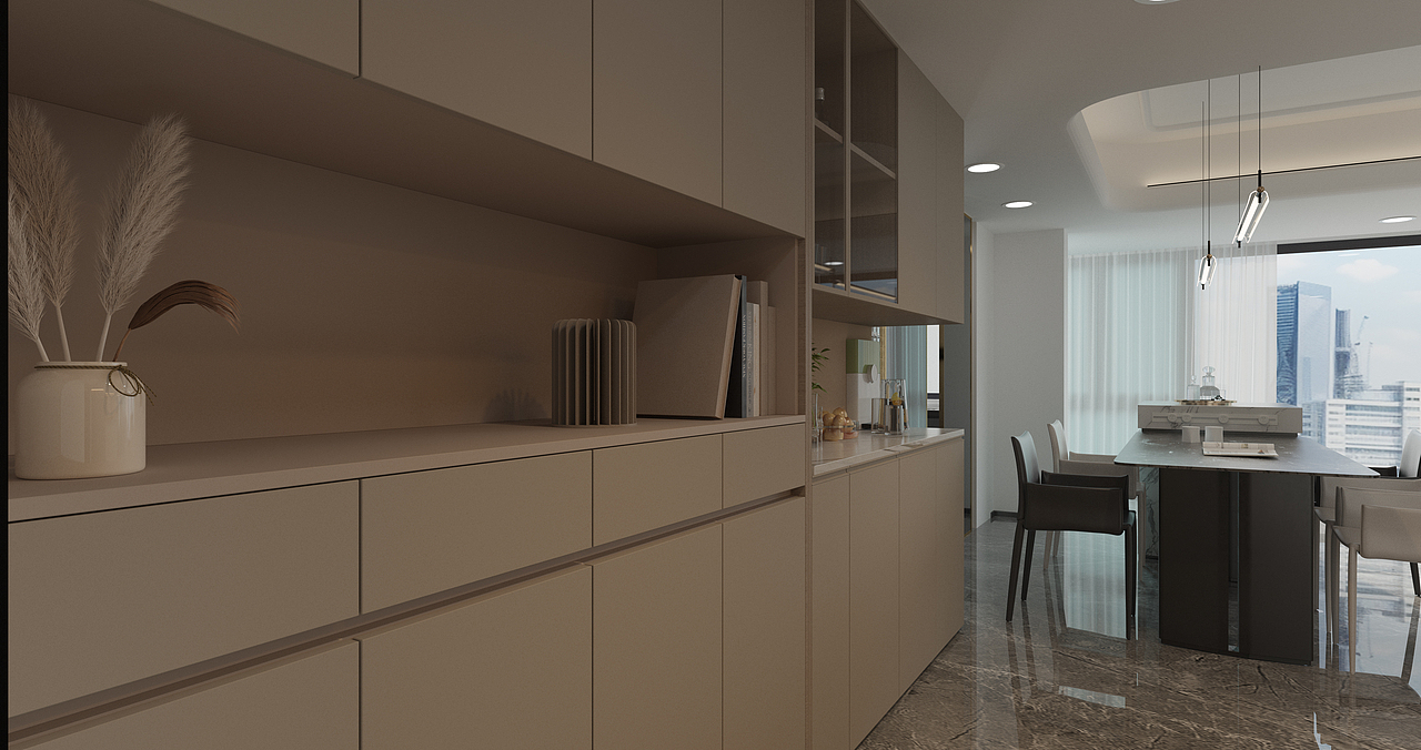 现代轻奢大平层家装 效果图