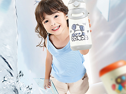 母嬰水杯合成海報(bào)