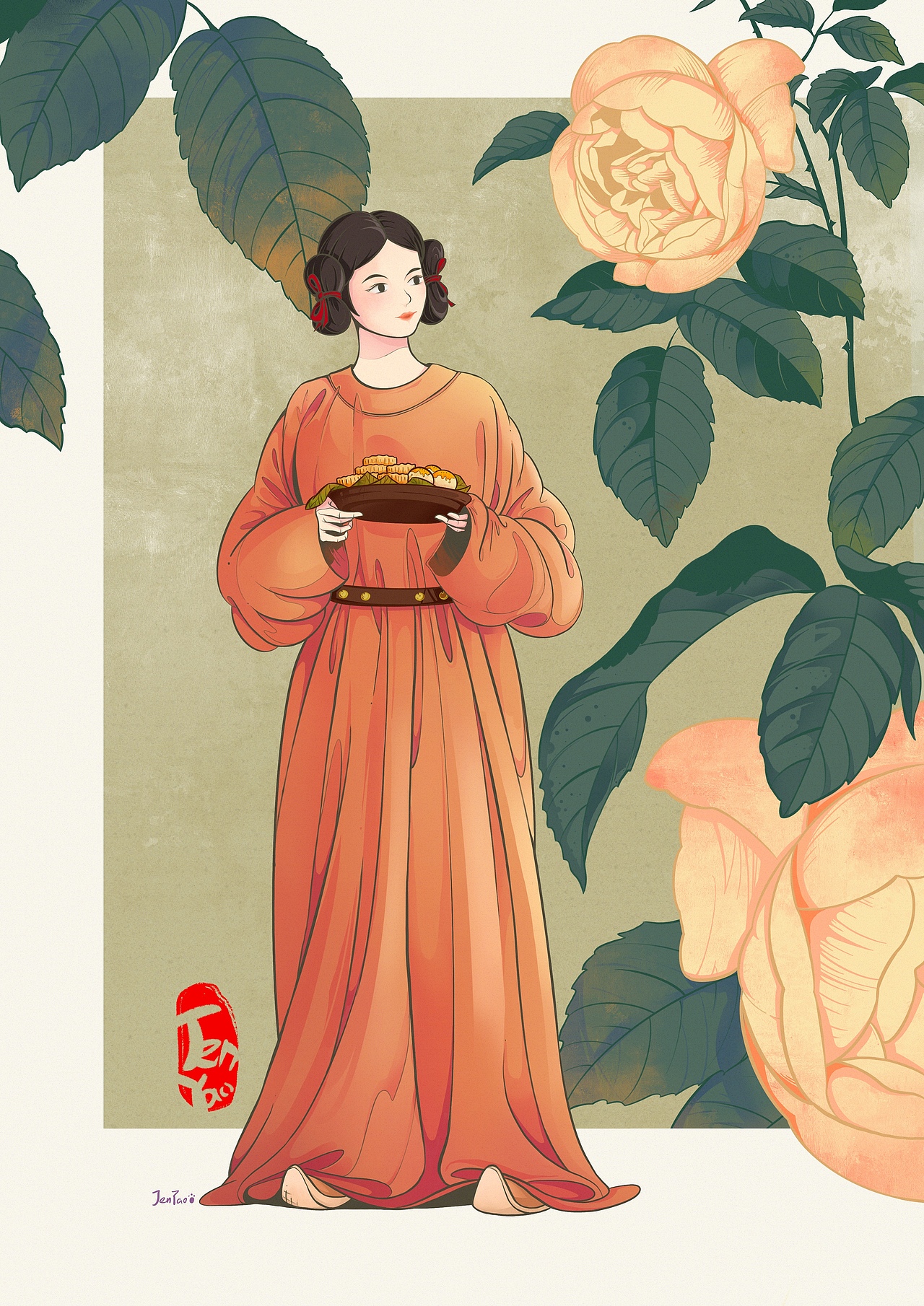 汉服系列——日常练习（图ZMzczNTMwNjY4） - 艺术插画 - 站酷设计师JenY_笑笑暗原创素材 - 站酷ZCOOL
