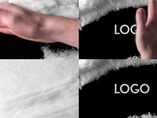 PR模板|简洁动态图形动画雪下标志LOGO演绎开场